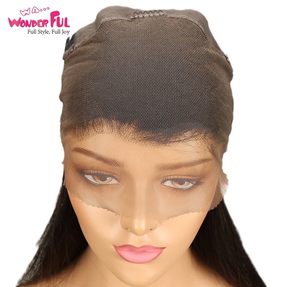 WA... чудесные прямые парики на 360 фронтальной сетке M Remy из человеческих волос