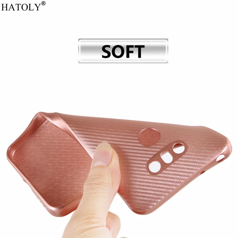 Чехол HATOLY для LG G6 Ультратонкий чехол H870 мягкий ТПУ/углеродное волокно задняя