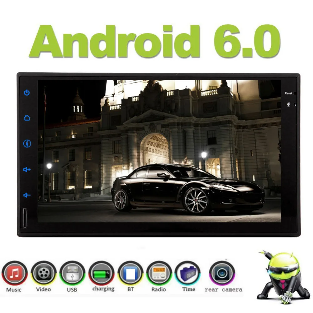 2Din 7 &quotAndoird 6 0 нет dvd плеер Авто Радио Емкостный сенсорный экран GPS навигация