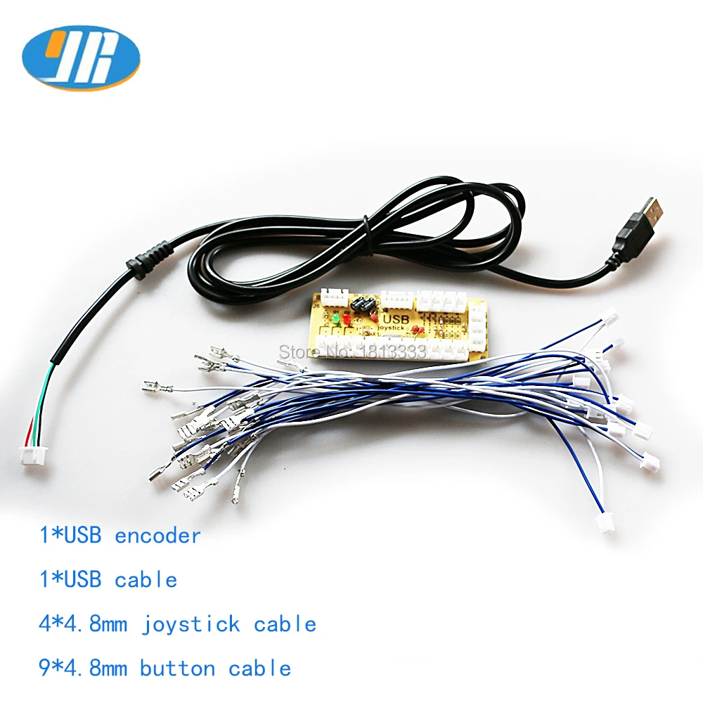 Нулевая задержка Аркада USB энкодер USB к ПК T SANWA/ZIPPY джойстик плата управления SANWA Тип/Американский кнопочный соединительный кабель