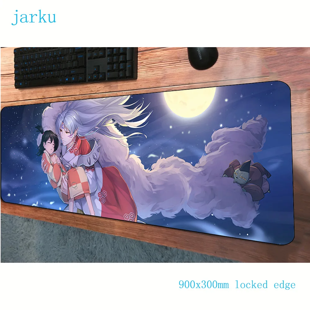 Коврик для мыши inuyasha 900x300 мм крутой новый компьютерный коврик игровые аксессуары