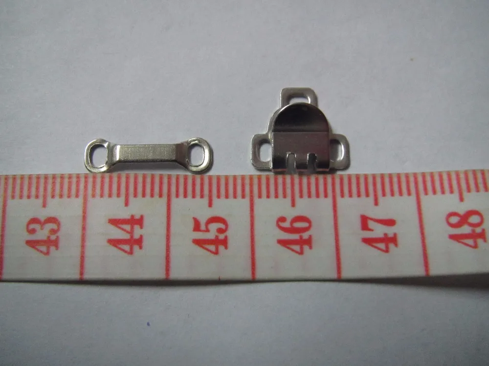 

Free shipping garment hooks Small size plating silver color apparel sewing brass material Pants trousers hook 50set