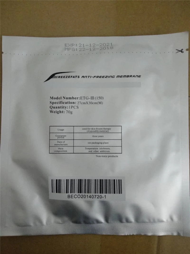 50 шт антифриз мембраны Cryo Pad мешок Membran для холодной терапии | Красота и здоровье