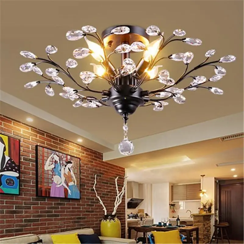 Скандинавская американская люстра в виде железного дерева креативная ретро для