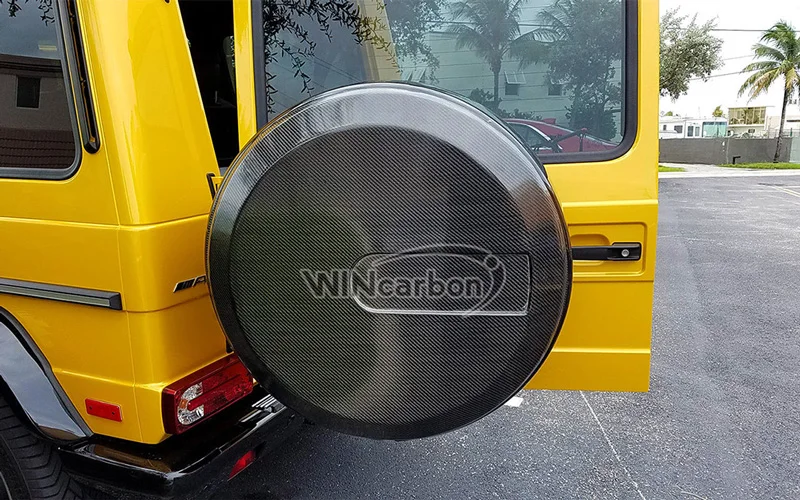 Настоящее карбоновое волокно запасное колесо для BENZ W463 G-Class G500 G55 G63 2013UP