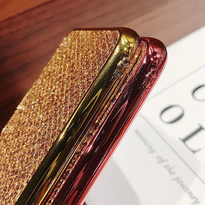 Чехол для телефона Roc Joan Fish Scale с блестками Apple iPhone X XR XS Max 8 7 6 6S Plus 5 5S SE мягкий чехол