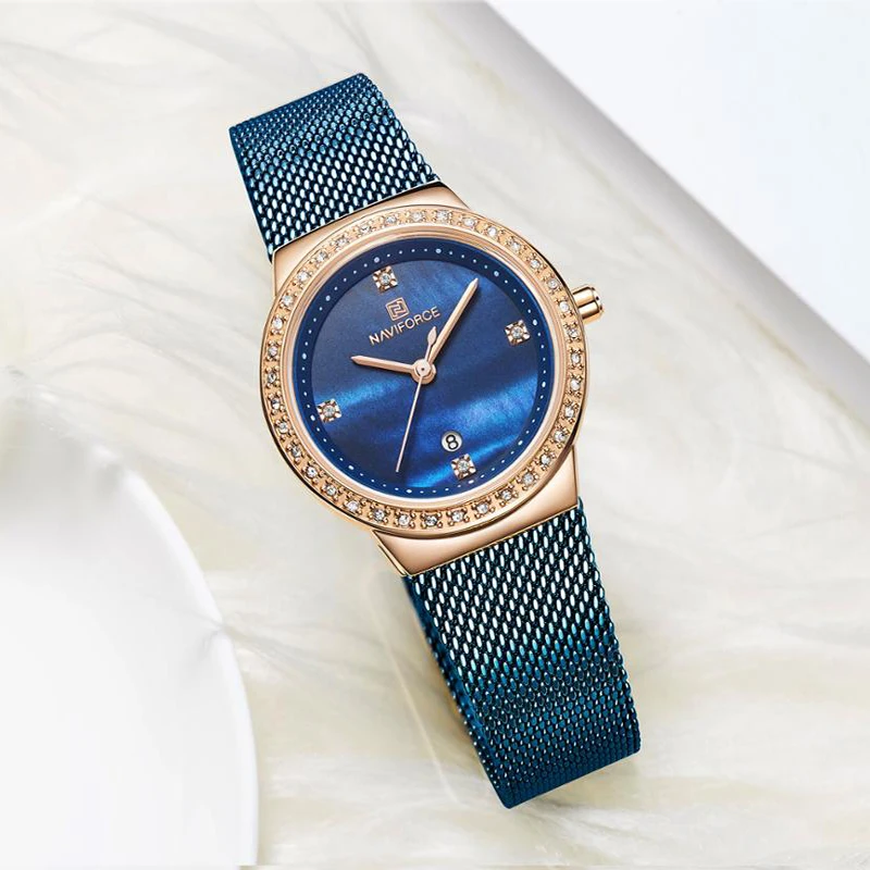Часы наручные NAVIFORCE женские кварцевые брендовые Роскошные Простые Модные
