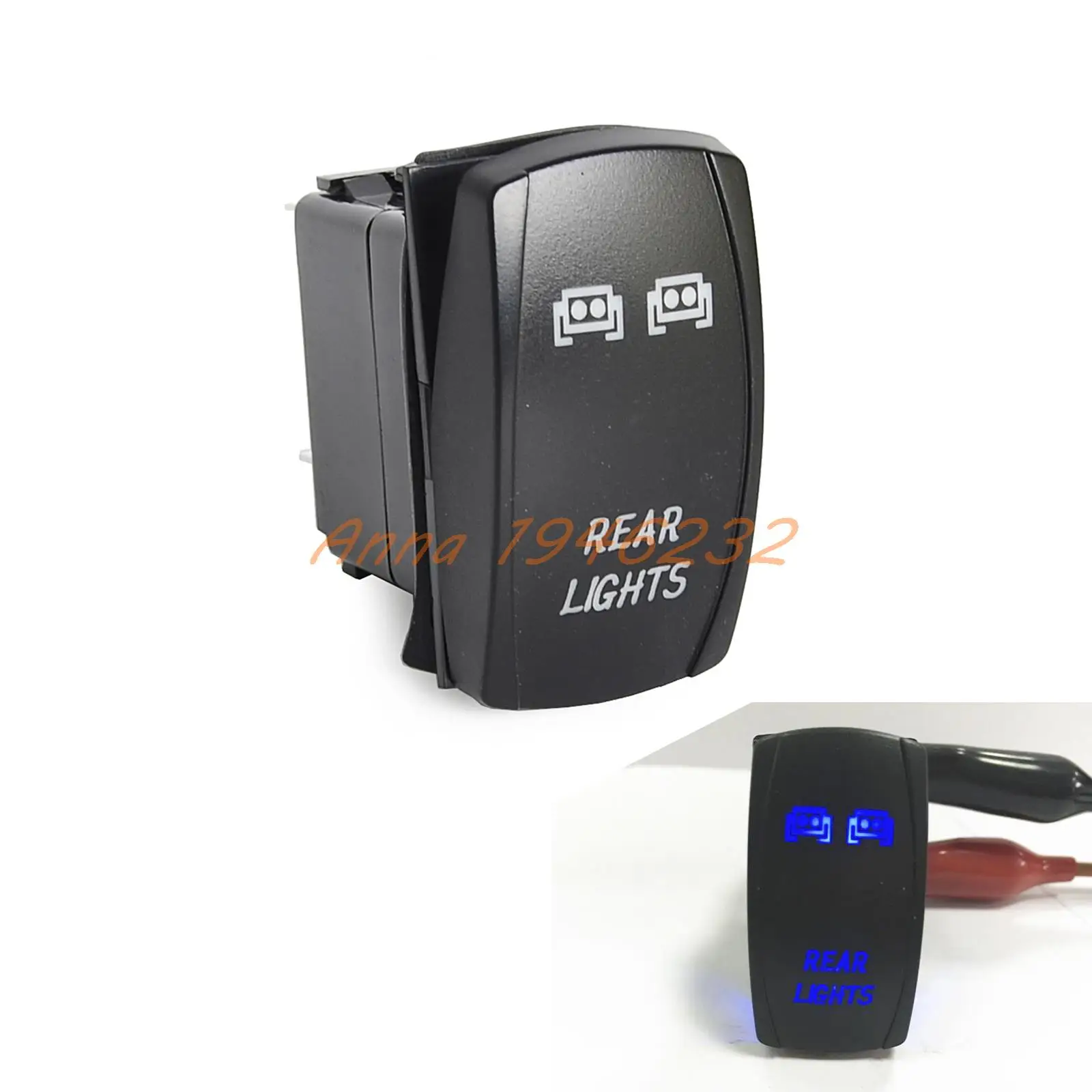 

Laser Rocker Switch For Polaris Ranger RZR XP1000 Blue LED Rear Light BAR