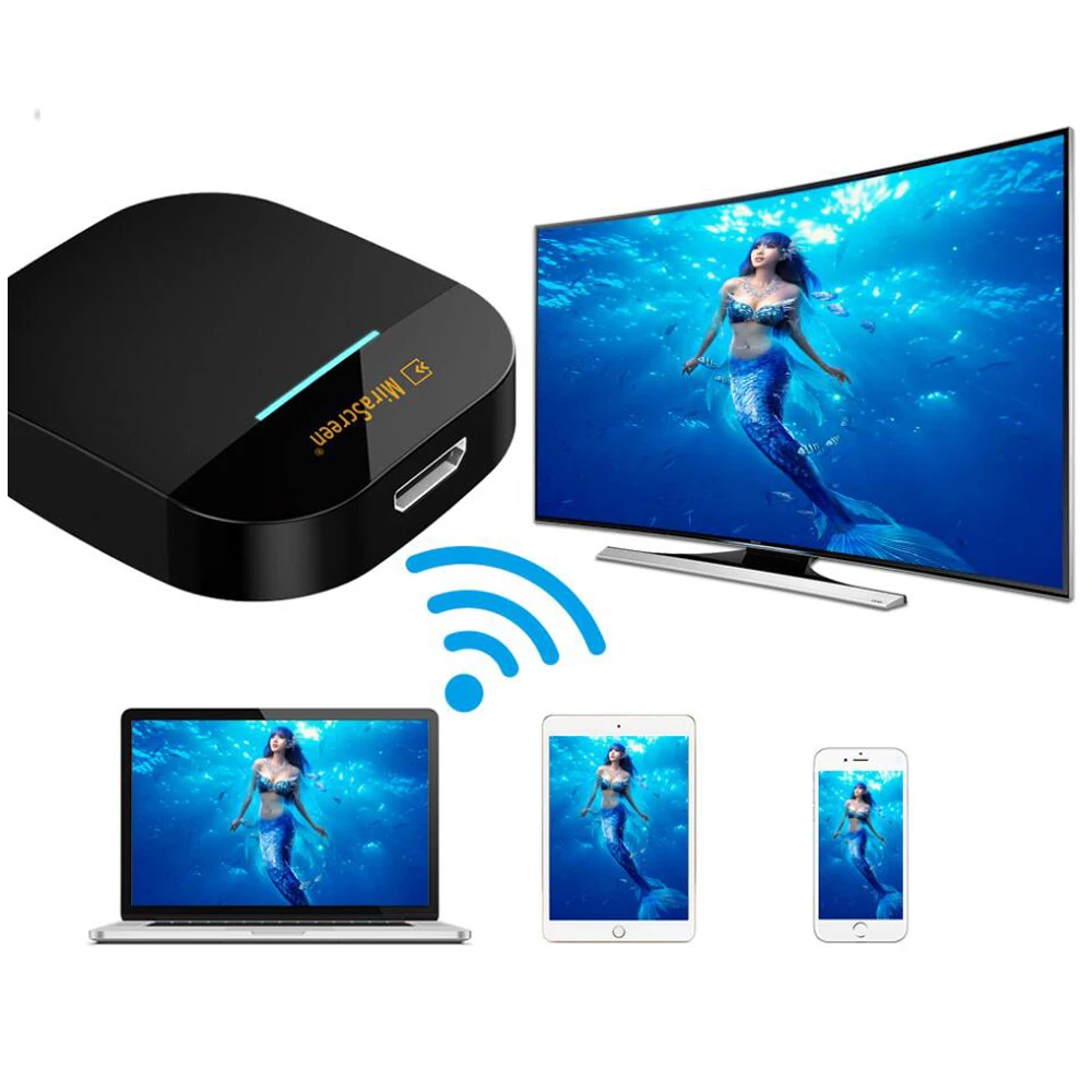 Mirascreen G5 Плюс 2 4G 5G 4K Беспроводной ключ Miracast обмена потоковыми мультимедийными