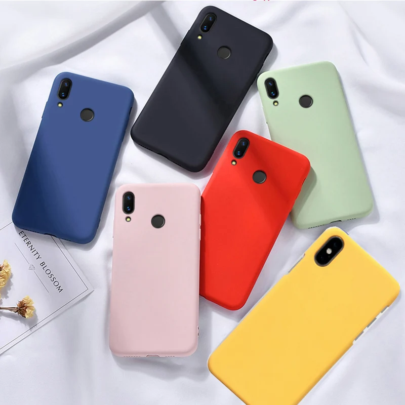 Solid Color Original Official Case For Samsung A50 A40 A30 S8 S9 S10 plus A7 2018 note 9 8 phone case Simple |