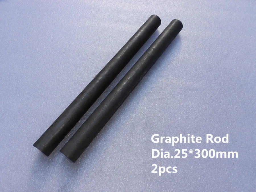 

Dia.25*300mm Graphite electrode Rod for Stirring your molten metal ,gold Casting Crucibles /FREE SHIPPING 2pcs