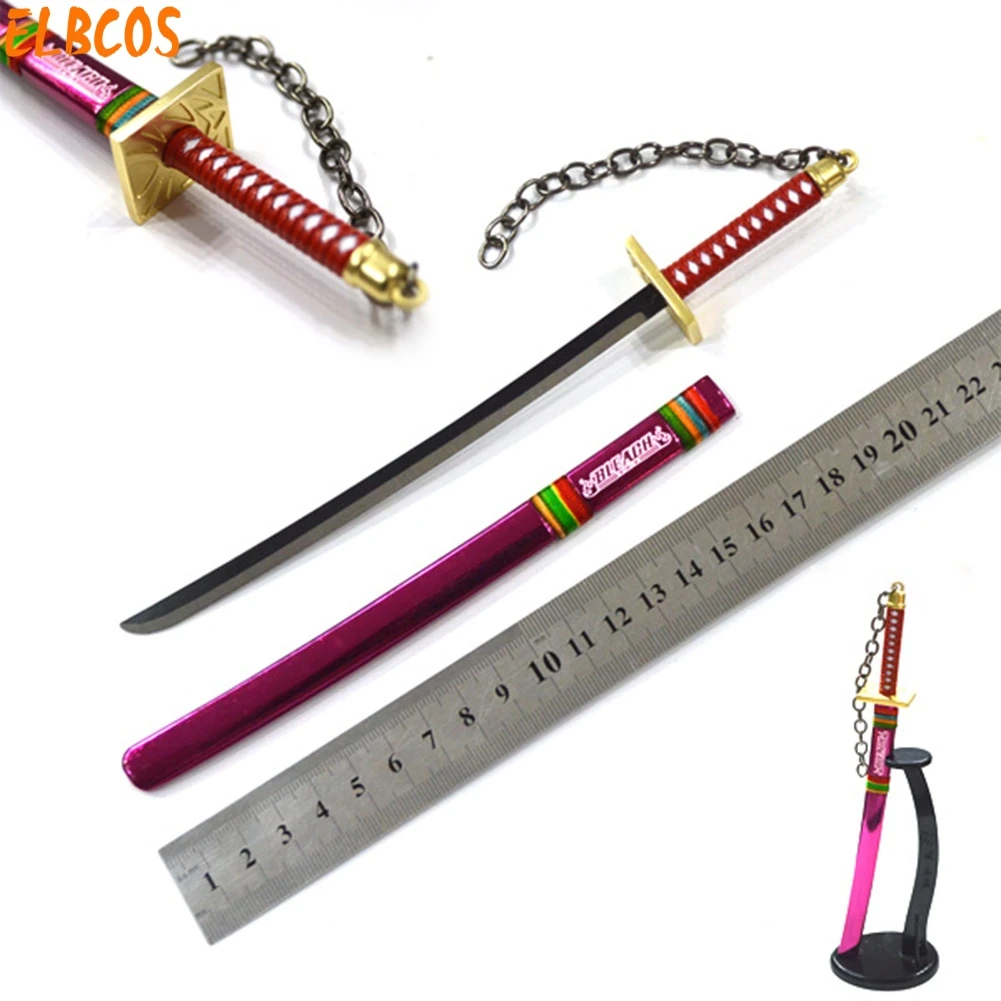 ELBCOS Bleach Ichigo Renji Aizen Ichimaru Gin Hitsugaya Ulquiorra Byakuya Rukia 22 см/8,7 ''Меч Модель игрушки настольные украшения