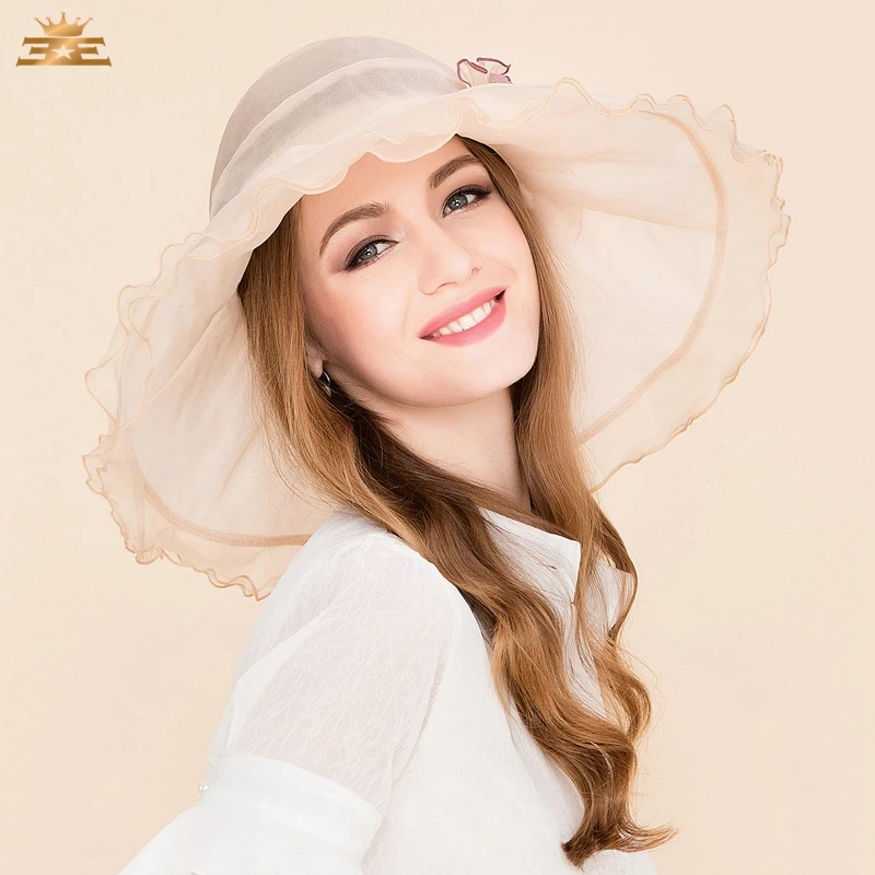 100% шелковая шляпа бежевые и белые женские шапки Дерби свадебные Вуалетка шляпы