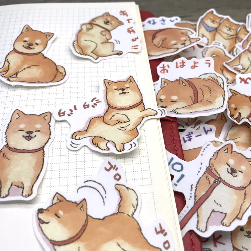35 шт./упак. с милой собачкой Косплей Shiba Стикеры декоративные Стикеры Скрапбукинг Стикеры телефона дневник самостоятельного изготовления фотоальбомов Стикеры