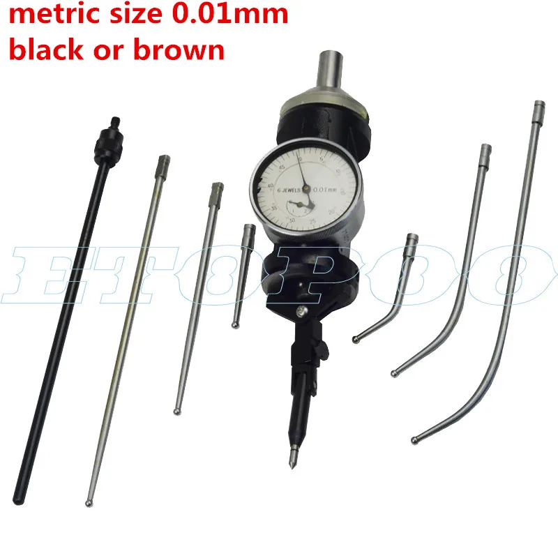 metric black 1 комплект точность центрирующий индикатор коаксиальный центрирующий циферблат тестовый индикатор центр искатель фрезерный инструмент - Цвет: metric black