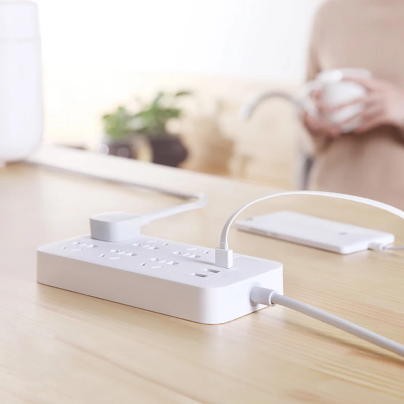 Оригинальный Xiaomi MiJia Smart Power Strip 2A Быстрая зарядка 3 USB удлинитель штепсельная вилка