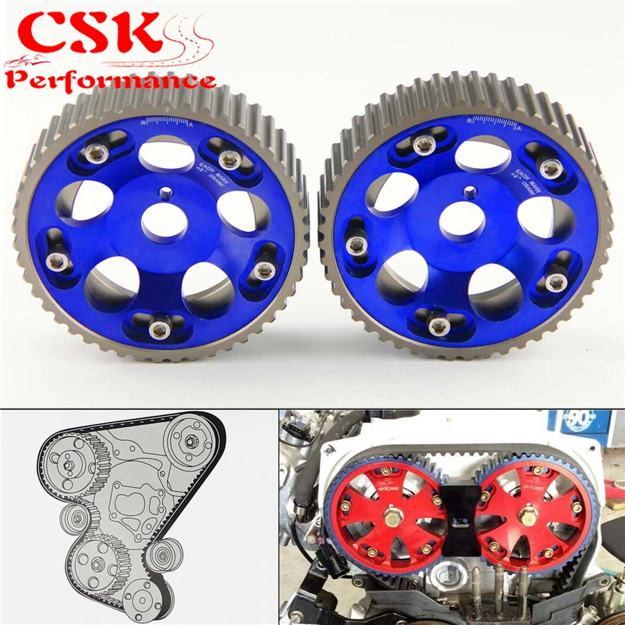 Комплект регулируемых шестеренок для Toyota Supra 1JZ 1JZGTE 2JZ 2JZGTE синий 2 шт.|pulley kit|cam