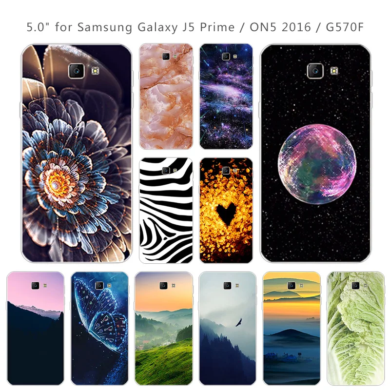 Для Samsung Galaxy J5 Prime/On5 2016 G570 мягкая задняя крышка из ТПУ 5 0 дюйма для Prime G570F Scenic Eagle