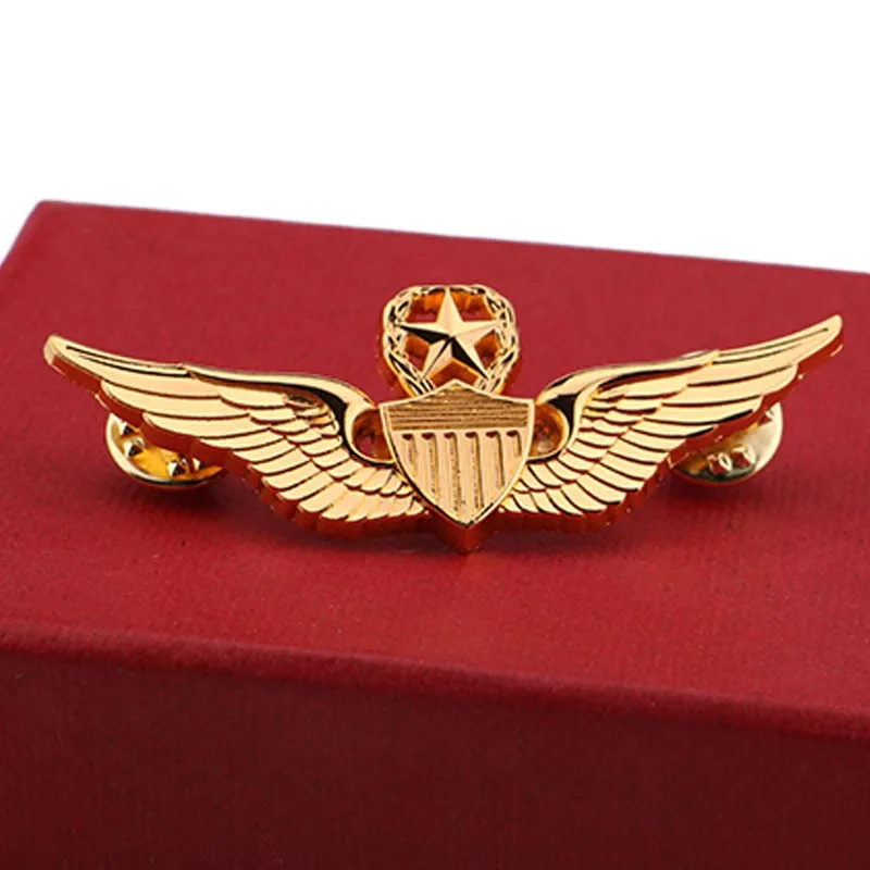 Классические мужские броши, винтажные крылья USAF Второй мировой войны, военный пилот, металлические крылья, металлический значок на булавке, армейские фанаты, ностальгические сувениры