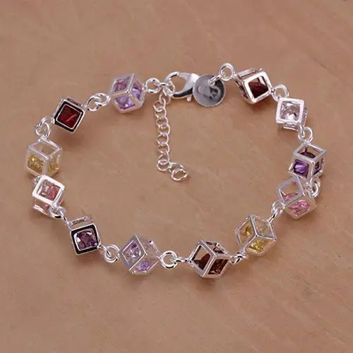 Браслет женский из нержавеющей стали с серебряным покрытием | Украшения и