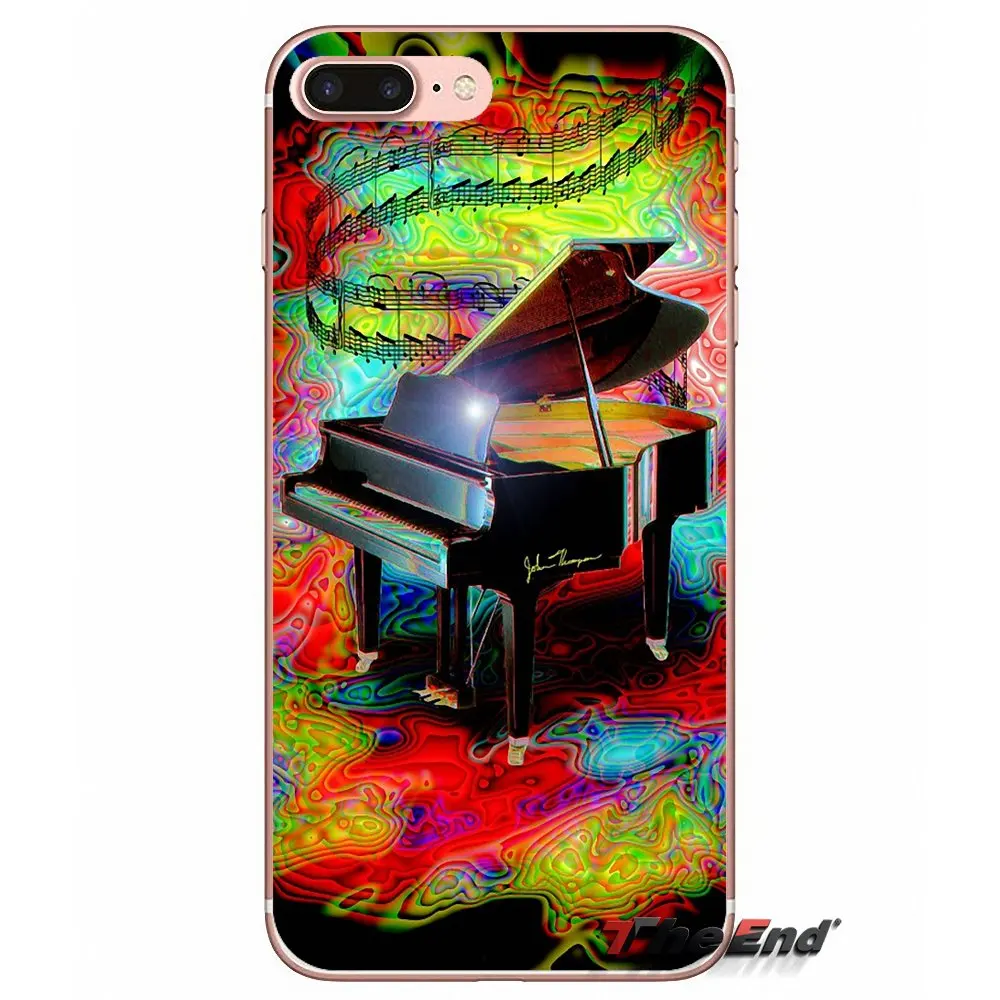 Мягкий чехол для HTC One M7 M8 A9 M9 M10 E9 Plus Desire 630 530 626 628 816 820 Motorola G G2 G3 Rainbow Piano Key color Keyboard |