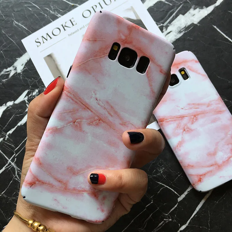CAPAME For Samsung Galaxy S8 S7 Edge Case Luxury Marble Protective Phone Cases Plus Note 8 Cover |
