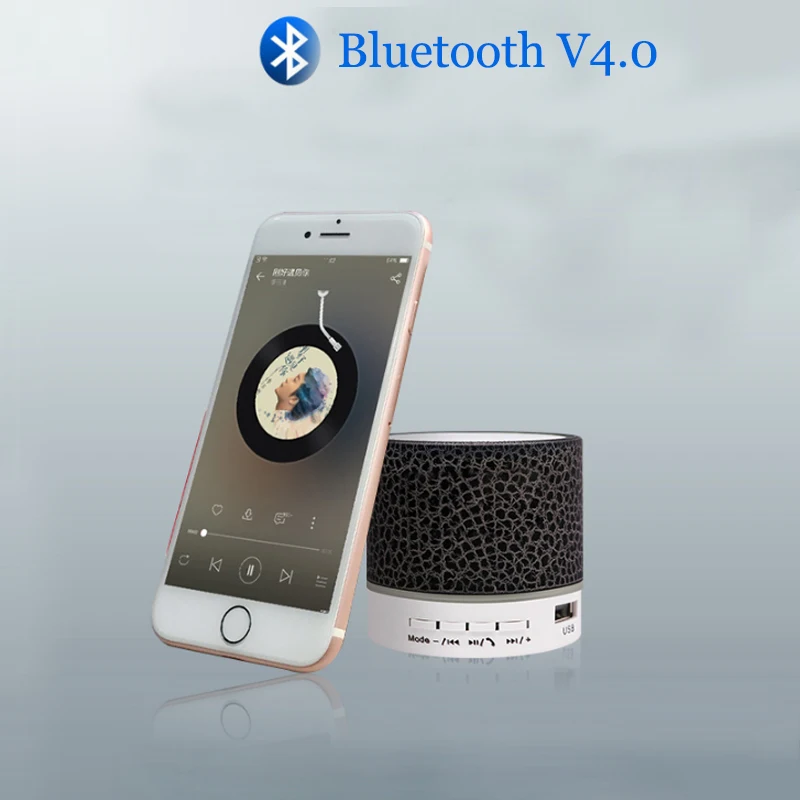 A9 Bluetooth динамик мини беспроводной громкий трещины светодиодный TF USB Сабвуфер