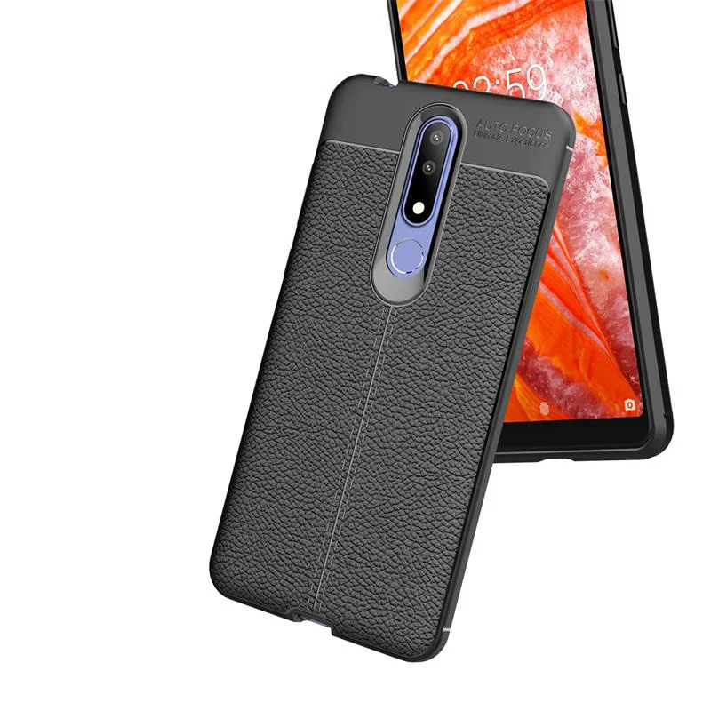 Чехлы для Nokia 3,1 Plus, роскошная кожа, силикон, мягкий ТПУ, задняя крышка, аксессуар на Nokia3.1, чехлы, Coque Fundas для Nokia 3