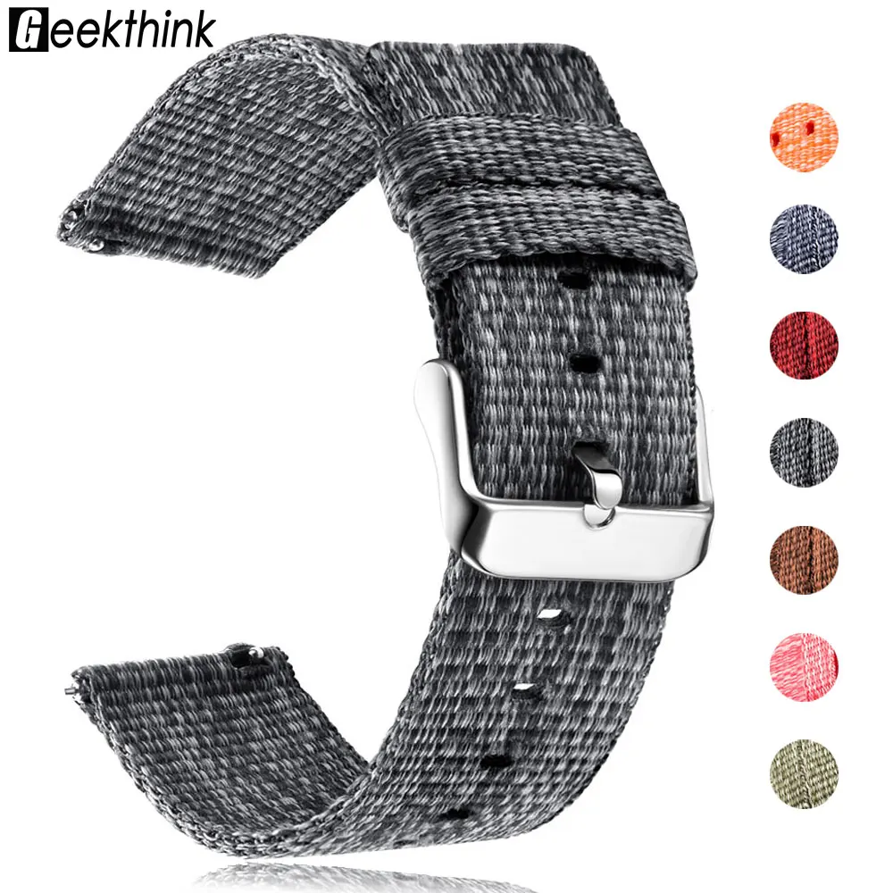 

Nylon Watch Band For Samsung Galaxy 46mm 42mm active 2 Watch Gear S3 sport S2 Frontier Classic Samsung Wrist 20mm Sport Woven