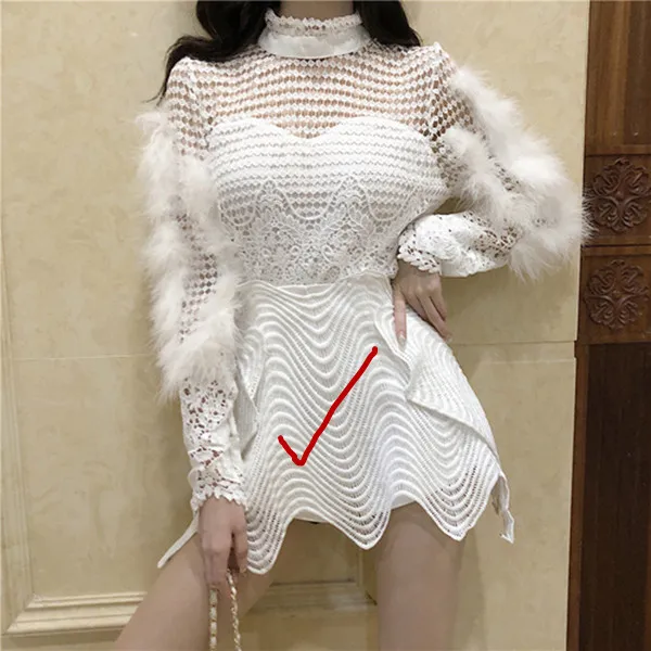 white skirts RUGOD Сексуальная кружевная открытая женская блузка, винтажные Лоскутные женские рубашки с перьями, элегантная летняя блузка с вышивкой и топы для девушек - Цвет: white skirts