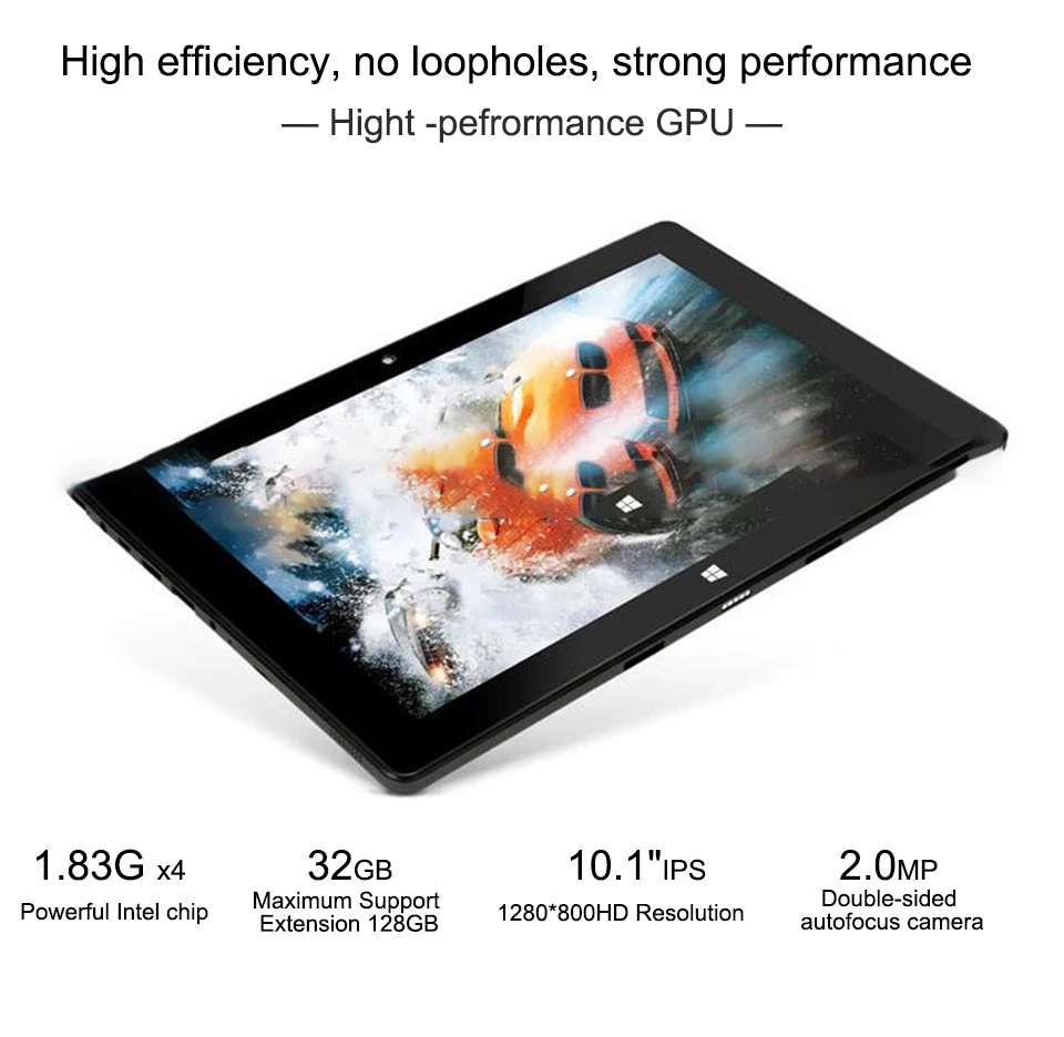 10," ips планшетный ПК Atom Z8350 четырехъядерный GPU 1,83 ГГц 4 Гб 64 ГБ 1280* 800HD МП камера 2 в 1 Windows10 клавиатура для офисных геймеров