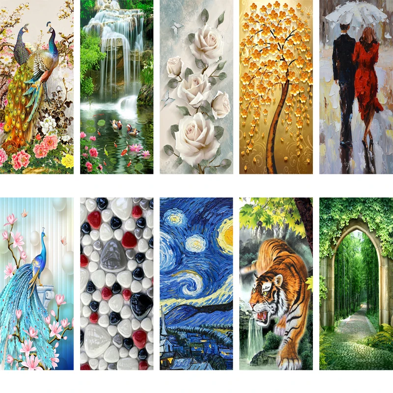 Настенная 3D наклейка на дверь настенный художественный плакат самоклеящаяся