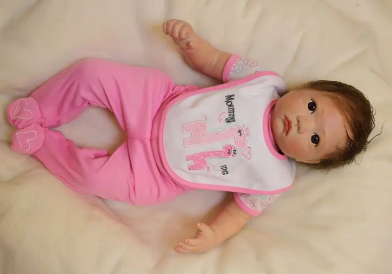 Детская коричневая кукла с большими глазами поддельные куклы bebe bonecas reborn Real dolls 21