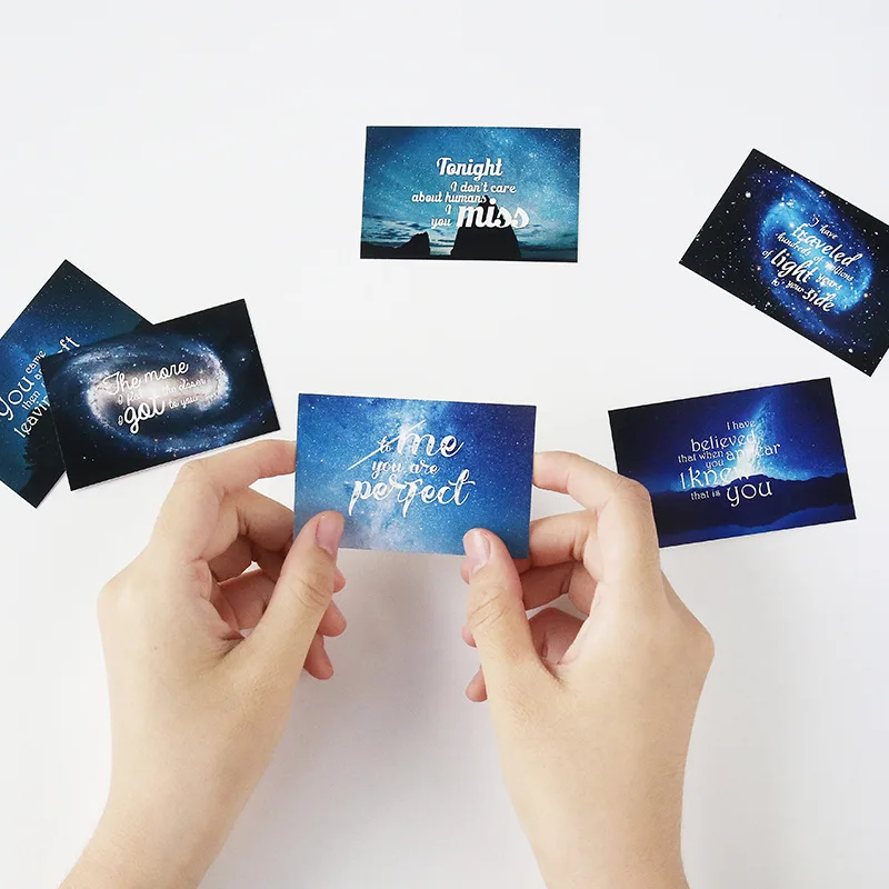 

multi-use 5.2*8cm 54pcs Mini Card love send by universe style Scrapbooking party invitation DIY Decor gift party card