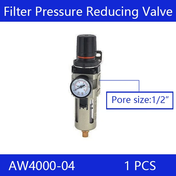 

Free Shipping Pneumatic Treatment Units AW4000-04, 1/2" Port Size High Quality Filter Regulator Combination
