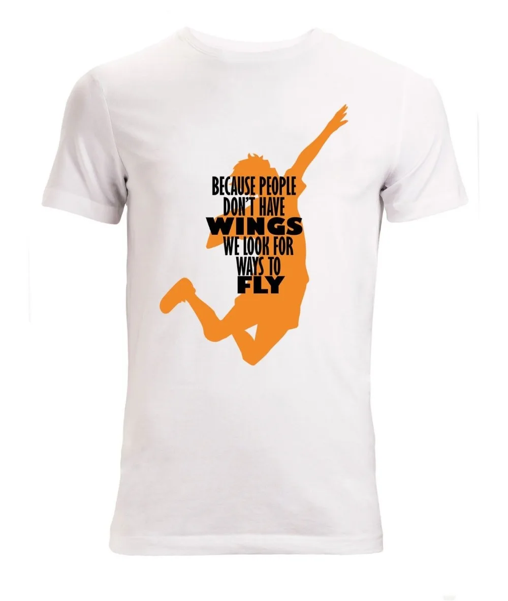 Новинка 2019 брендовая мужская белая футболка Haikyuu Hinata Karasuno Fly для волейбола