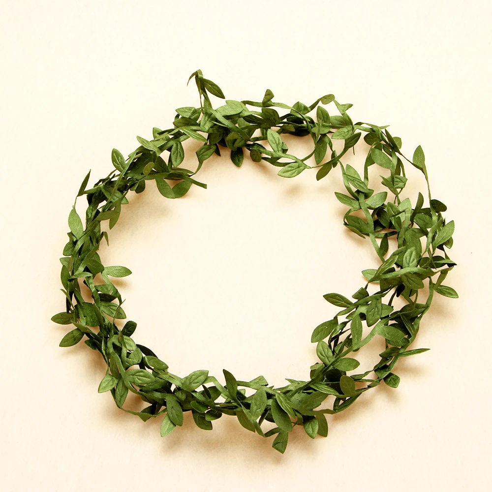 Шелковые листья ручной работы 5 метров искусственные зеленые для свадебного