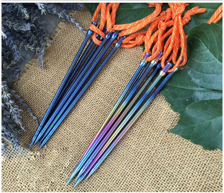 Колышки для ногтей из титана палатки супер легкие 5 мм прочный титановый сплав