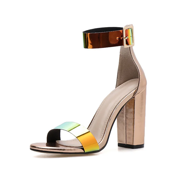 

Women Square Heels Sandals 2019 Summer Women Pumps Open toe High Heels Woman Party Shoes Sexy Ladies Super High Heel TB078