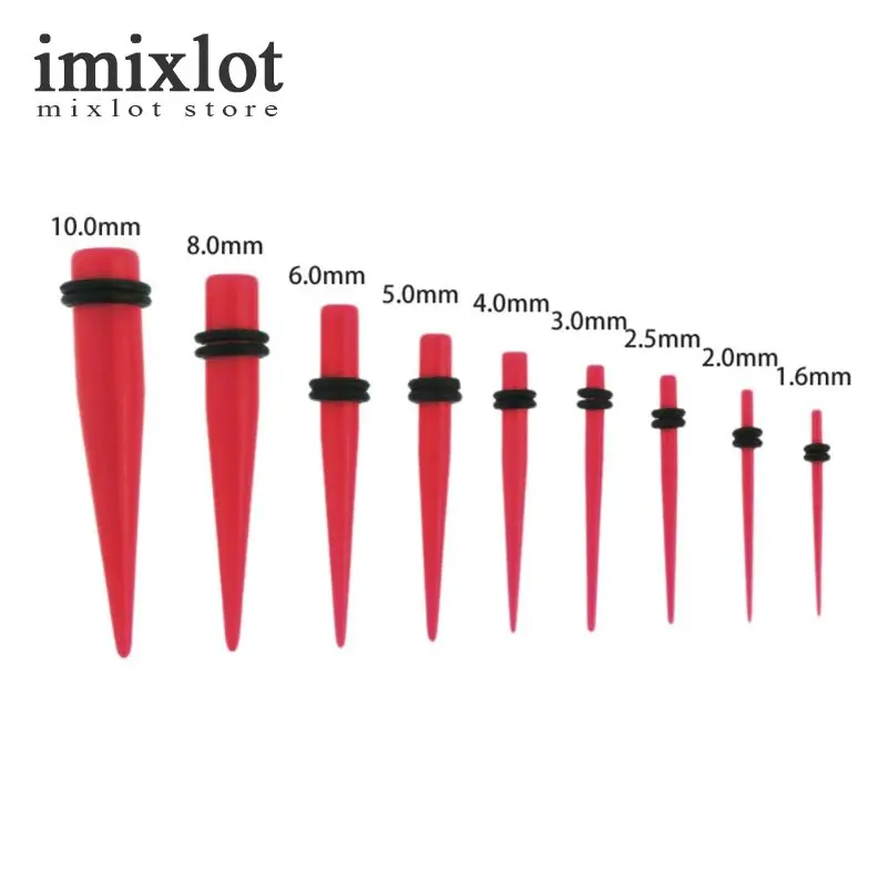2 шт. акриловые расширители для растягивания мочек ушей пирсинг-конус и вилки