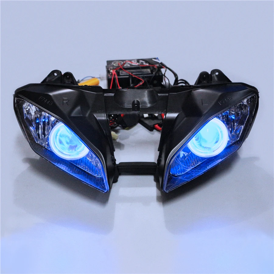 Фара с ангельскими глазами HID проектор фара проектом f для Yamaha YZF R6 2006 2007|headlamp