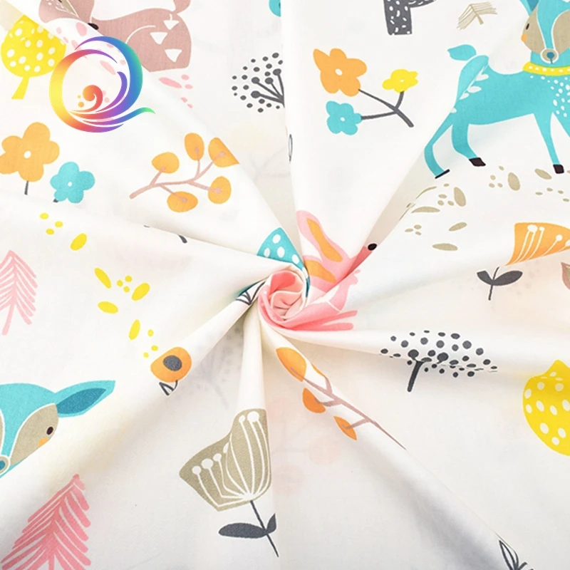 Haisen мультяшная печатная саржевая хлопчатобумажная ткань сделай сам квилтинг