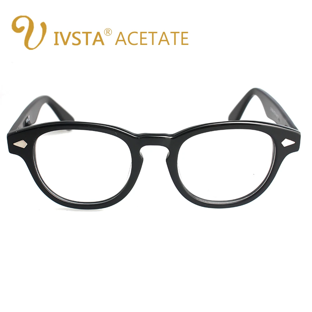 IVSTA 7029 настоящие ацетатные оправы ручной работы мужские очки Джонни деп черепаха