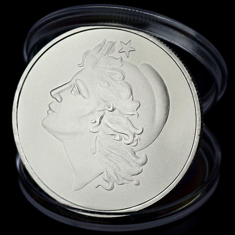 1 шт. бразильская Статуя Свободы серебряные монеты богиня копия сувенир