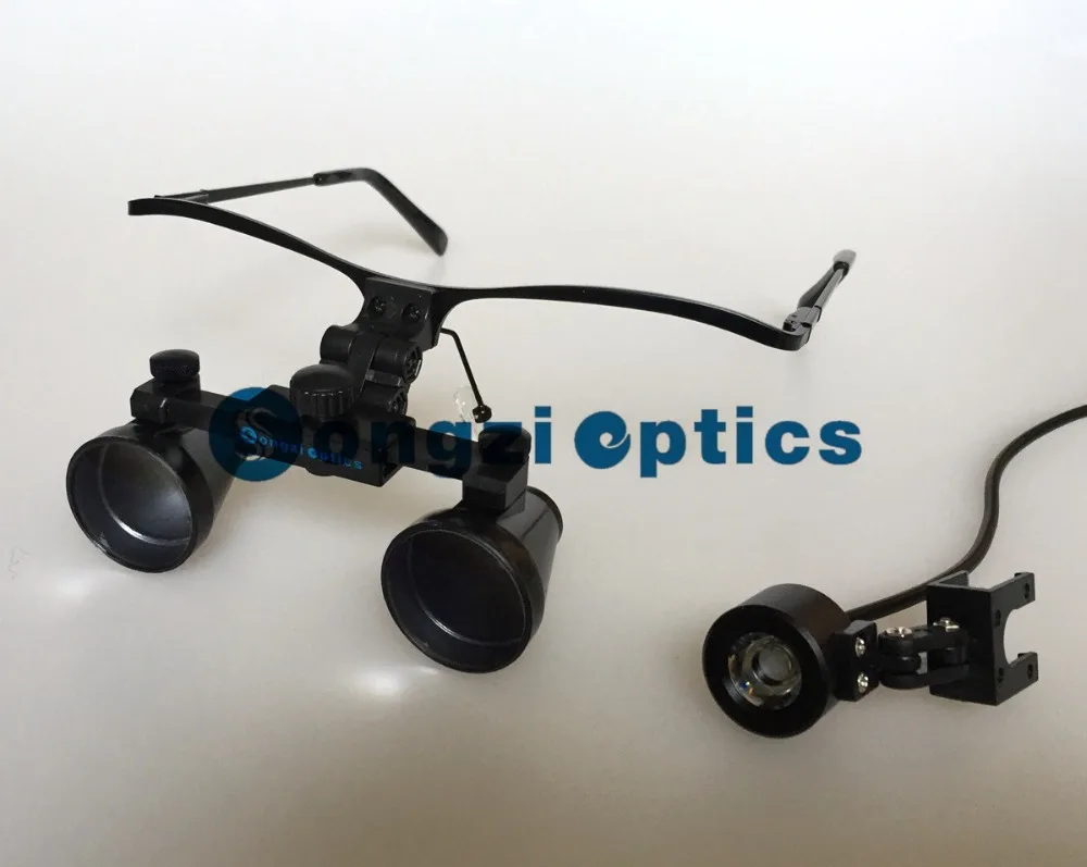 Free Shipping 3X Magnification HF300 Ultra-Light Half frame Binocular Dental Loupes Surgical with Headlight |