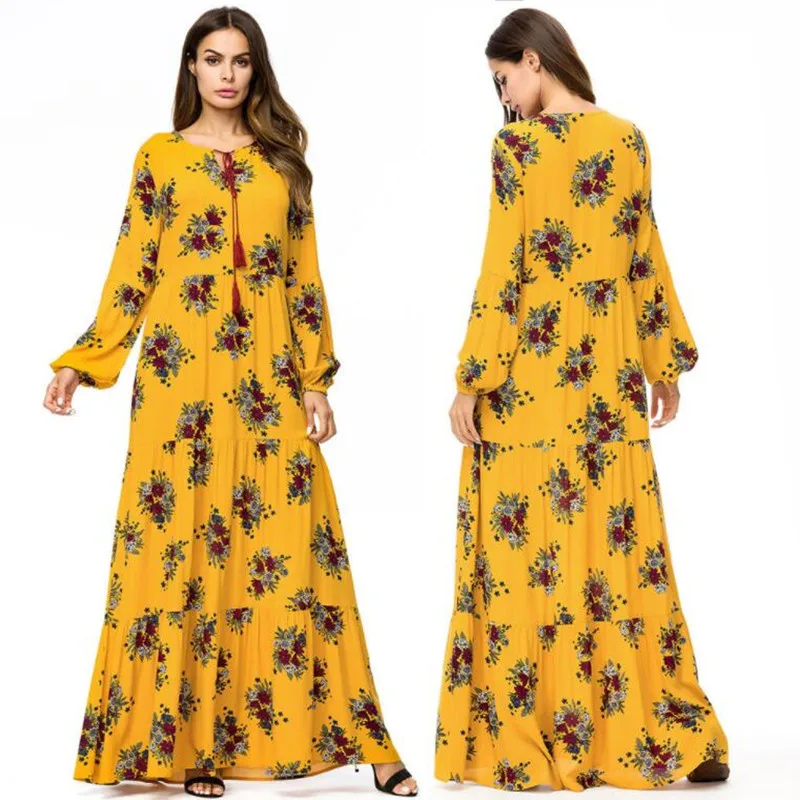 Мусульманское платье мусульманская одежда хиджаб Дубай женское в английском