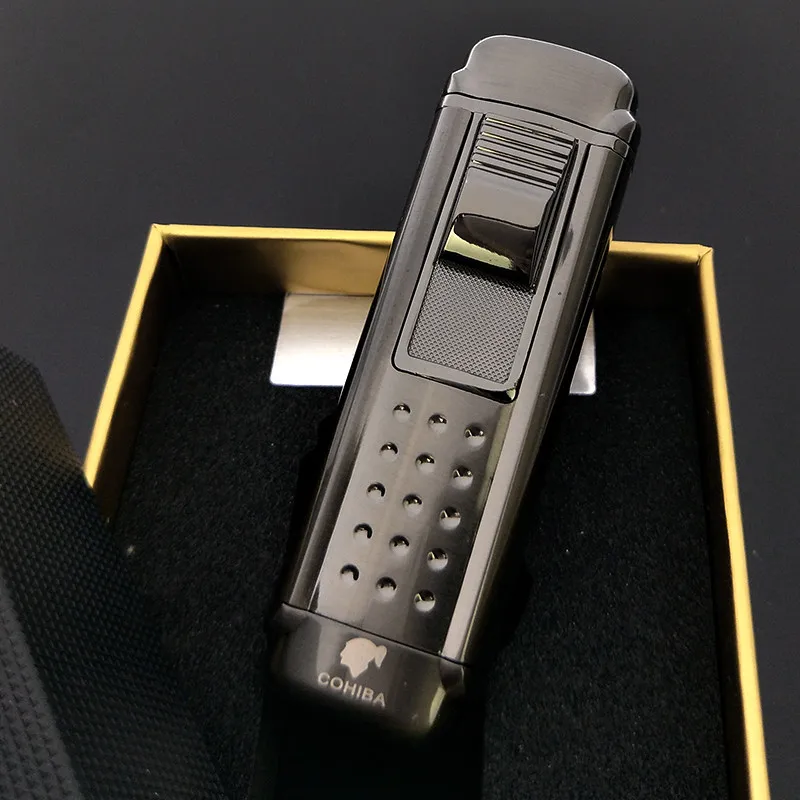 Cohiba Премиум бутик Зажигалка для сигар ветрозащитная металлическая настольная