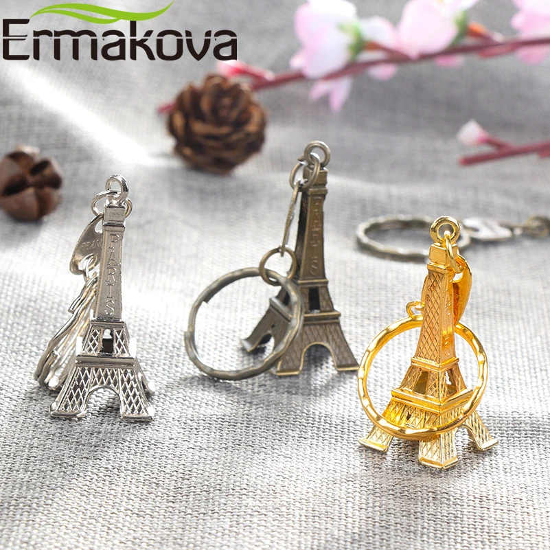 ERMAKOVA 3 шт./компл. 3D Эйфелева башня Французский Сувенирный Париж брелок милый