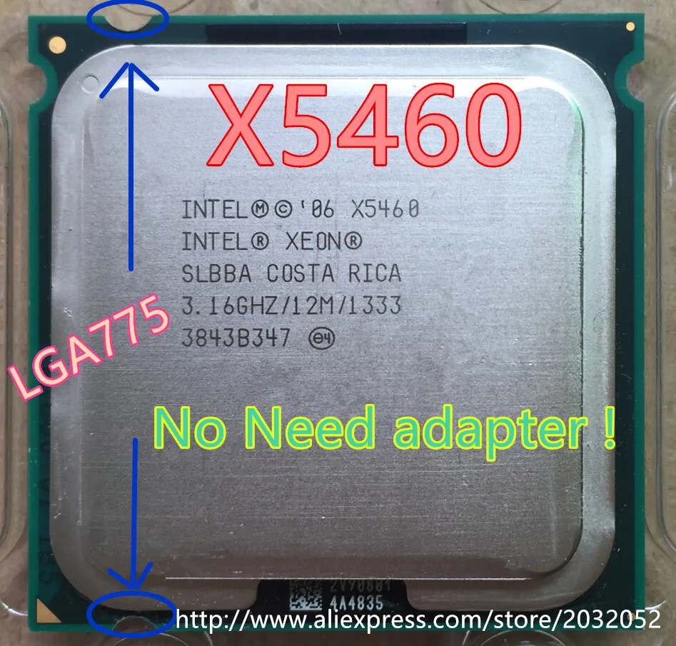 Процессор Intel Xeon X5460 (3 16 ГГц/12 МБ/1333) близок к материнской плате LGA775 Core 2 Quad Q9650 cpuworks