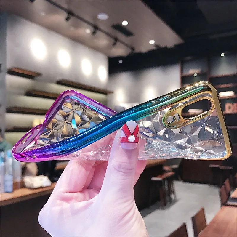 UPaitou 3D градиентное покрытие Solf TPU чехол для телефона huawei Y5 Prime Y6 Y7 Pro Y9 2018 Honor 7A Enjoy 8